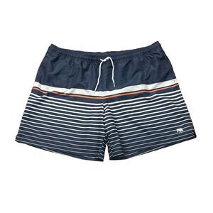 The Normal Brand Shorts Mens XXL Blue Gray Swim Trunks Lined Stretch Pockets